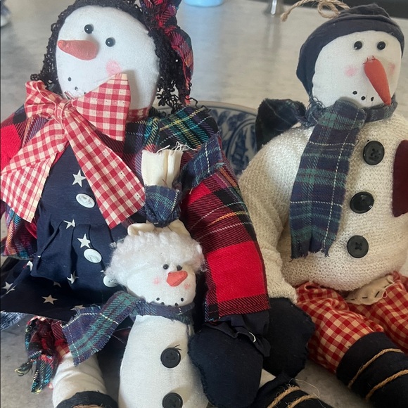 Festive Snowman Decor Set - Red, Blue, White - Picture 4 of 4